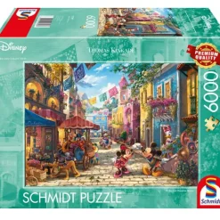 Puzzle 6000 pièces Disney : Thomas Kinkade : Mickey et Minnie au Mexique - Schmidt