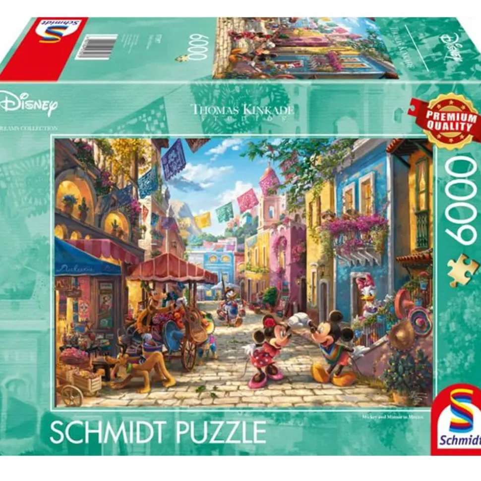 Puzzle 6000 pièces Disney : Thomas Kinkade : Mickey et Minnie au Mexique - Schmidt