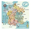 Puzzle 92 pièces en bois : Carte de France magnétique par Ingela P. Arrhenius - Vilac
