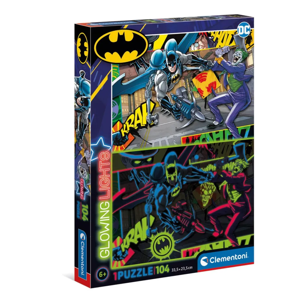 Puzzle 104 pièces fluorescent : Batman - Clementoni