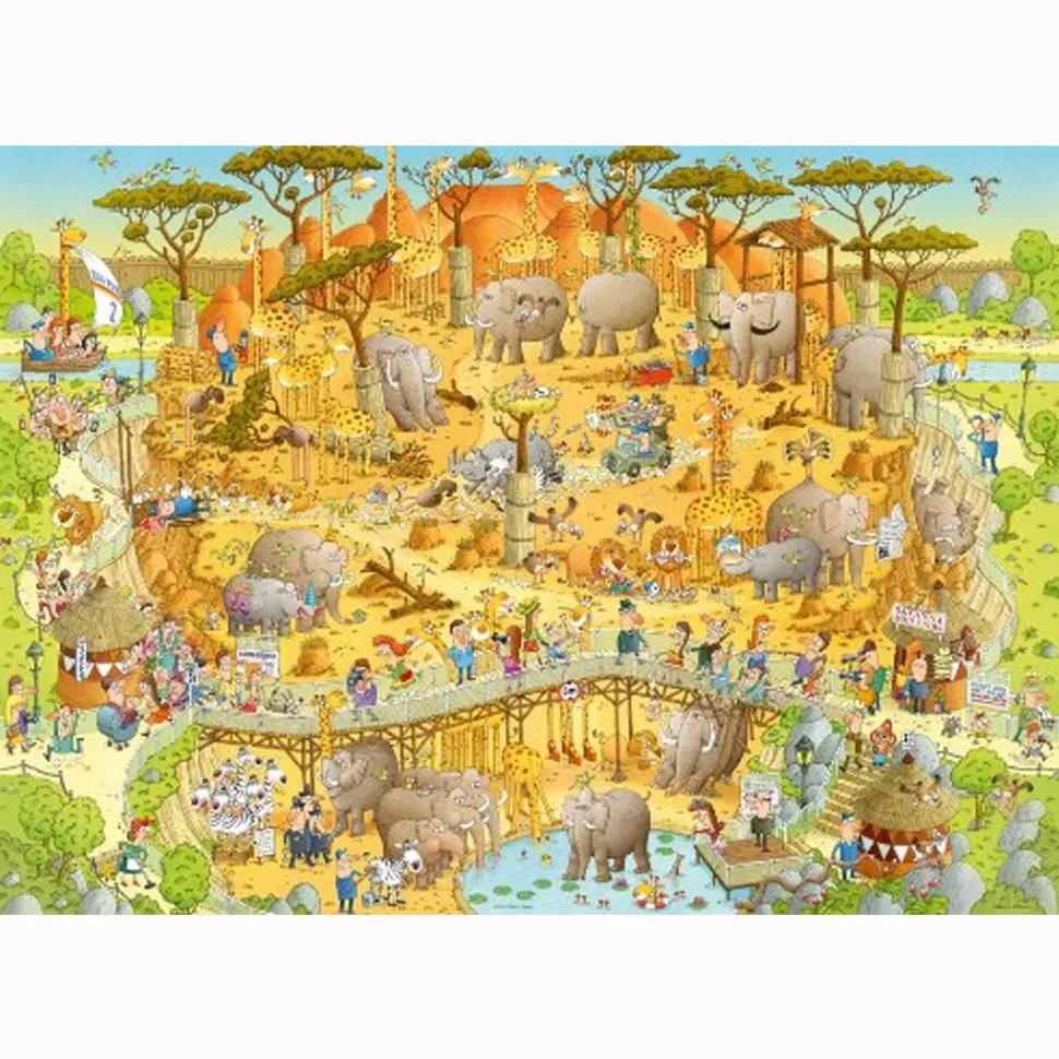 Puzzle 1000 pièces Funky Zoo : Marino Degano, Habitat africain - Heye