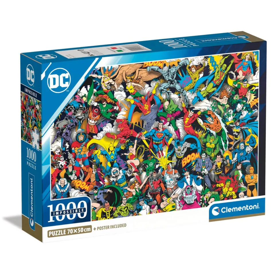 Puzzle 1000 pièces Impossible : Justice League - Clementoni