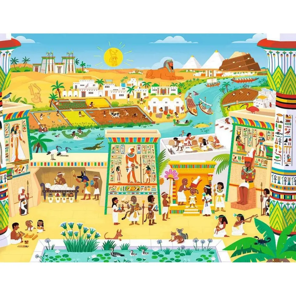 Puzzle 65 pièces Kididoc : Au temps des pharaons - Nathan