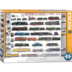 Puzzle 500 pièces Larges : Histoire des trains - Eurographics