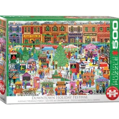 Puzzle 500 pièces Larges : Les fêtes au centre-ville - Eurographics