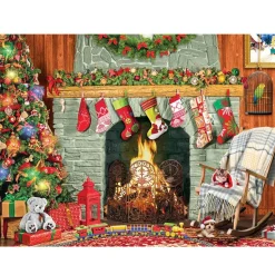 Puzzle 500 pièces Larges : Noël au foyer - Eurographics