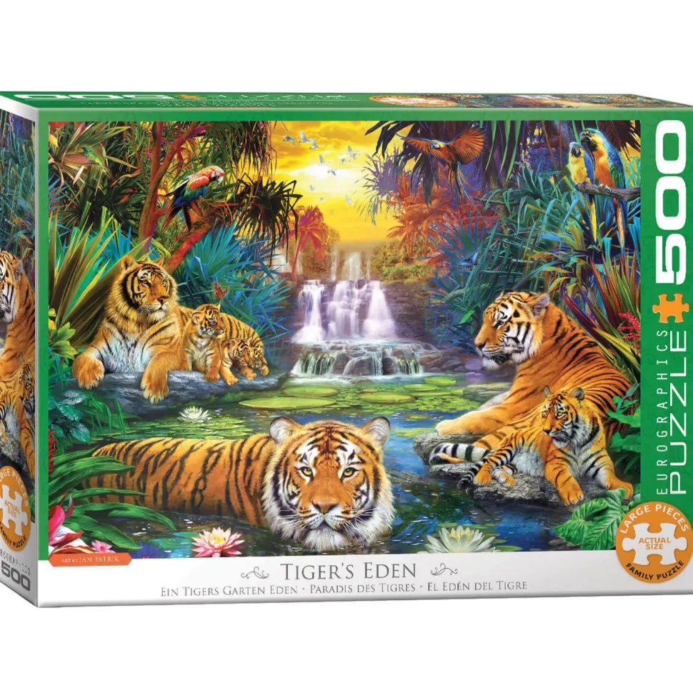 Puzzle 500 pièces Larges : Paradis des tigres - Eurographics