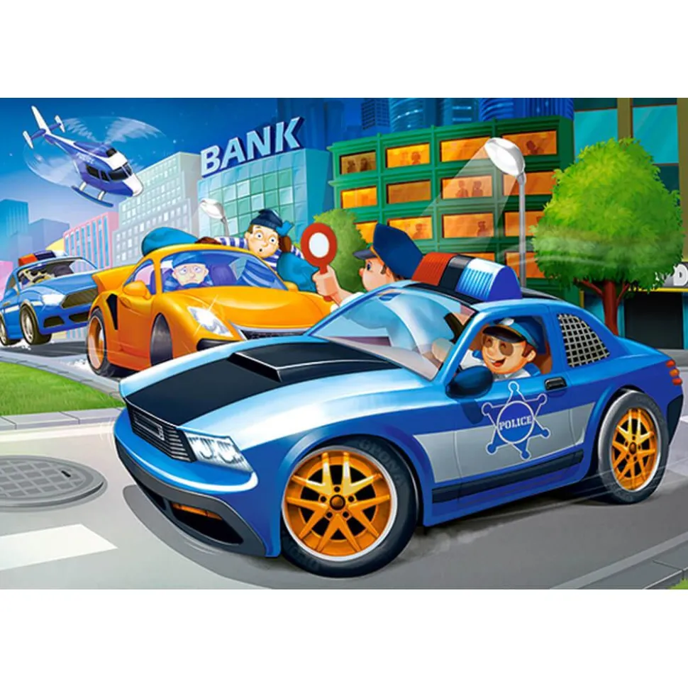 Puzzle 40 pièces maxi : Poursuite policière - Castorland