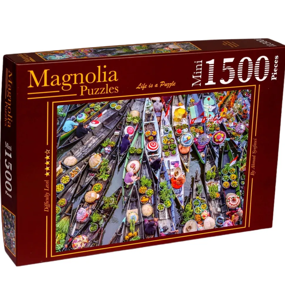 Puzzle 1500 pièces mini : Marché Flottant - Magnolia
