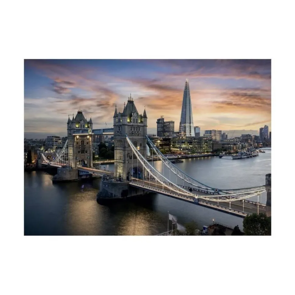 Puzzle 1000 pièces Néon : Crépuscule sur Tower Bridge - Dino