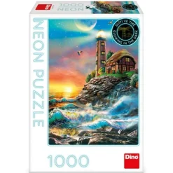 Puzzle 1000 pièces Néon : Phare - Dino