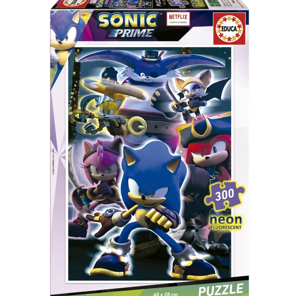 Puzzle 300 pièces Néon : Sonic - Educa