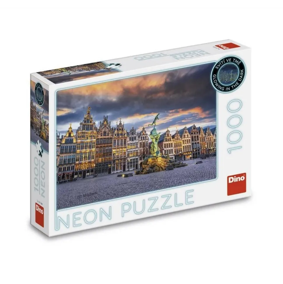 Puzzle 1000 pièces Néon : Tempête sur Anvers - Dino
