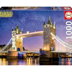 Puzzle 1000 pièces Néon : Tower Bridge, Londres - Educa