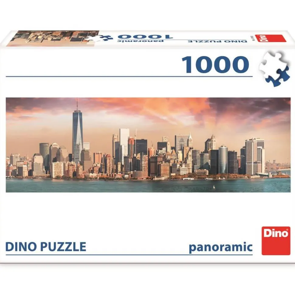 Puzzle 1000 Pièces Panoramique : Manhattan au crépuscule - Dino