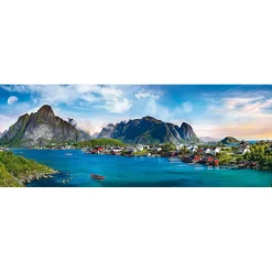 Puzzle 500 pièces panoramique : Archipel des Lofoten, Norvège - Trefl