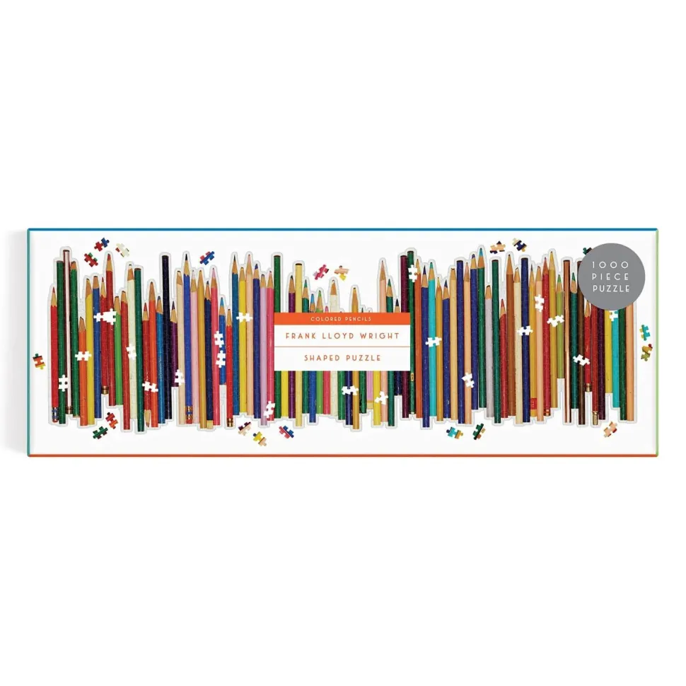 Puzzle 1000 pièces panoramique forme : Frank Lloyd Wright, Crayons de couleur - Galison