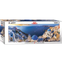 Puzzle 1000 pièces panoramique : Santorin, Grèce - Eurographics