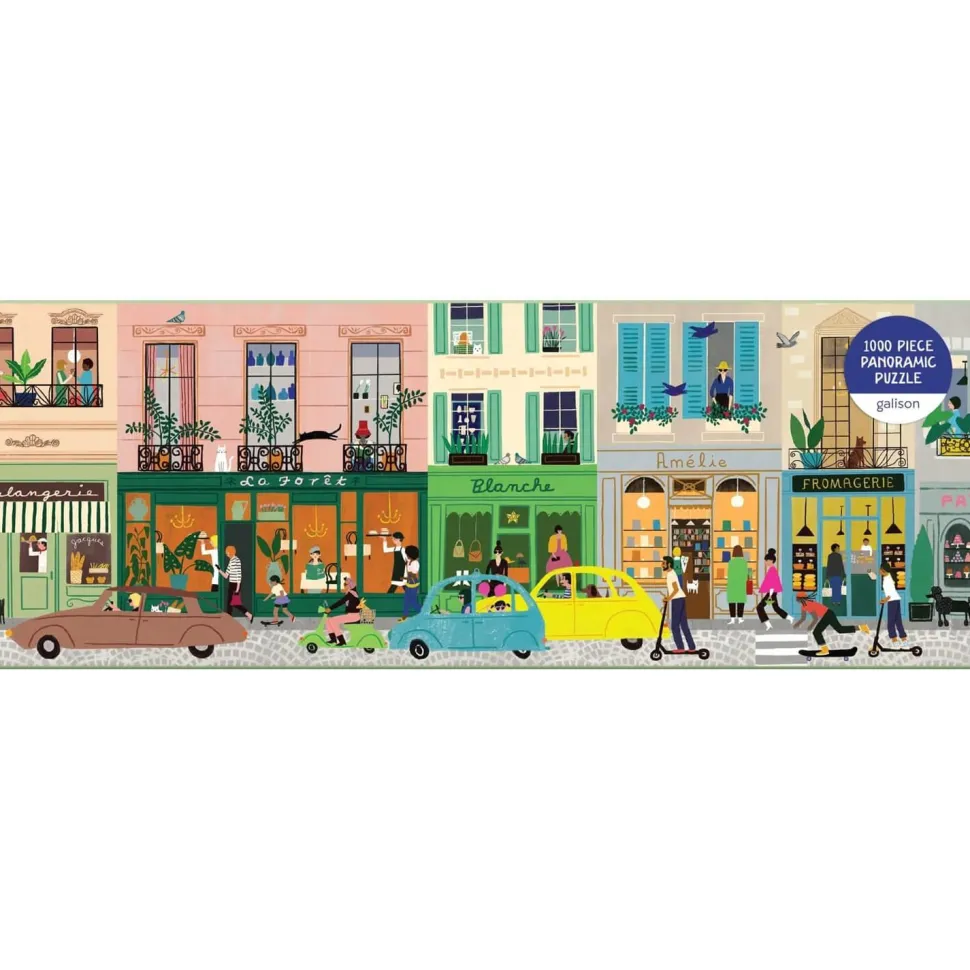 Puzzle 1000 pièces Panoramique : la vie parisienne - Galison