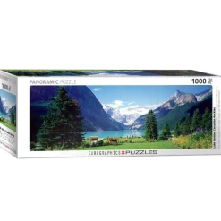 Puzzle 1000 pièces panoramique : Lac Louise Les Rocheuses canadiennes - Eurographics
