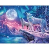 Puzzle 500 pièces phosphorescent : Star Line : Loups sous les lumières du Nord - Ravensburger