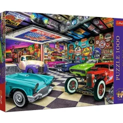 Puzzle 1000 pièces Premium Plus : Garage de Voitures de collections - Trefl
