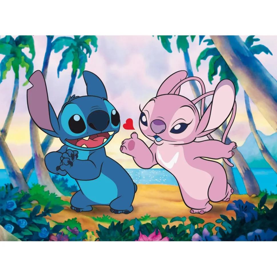 Puzzle 1000 pièces Premium Plus : Stitch & Angel - Trefl
