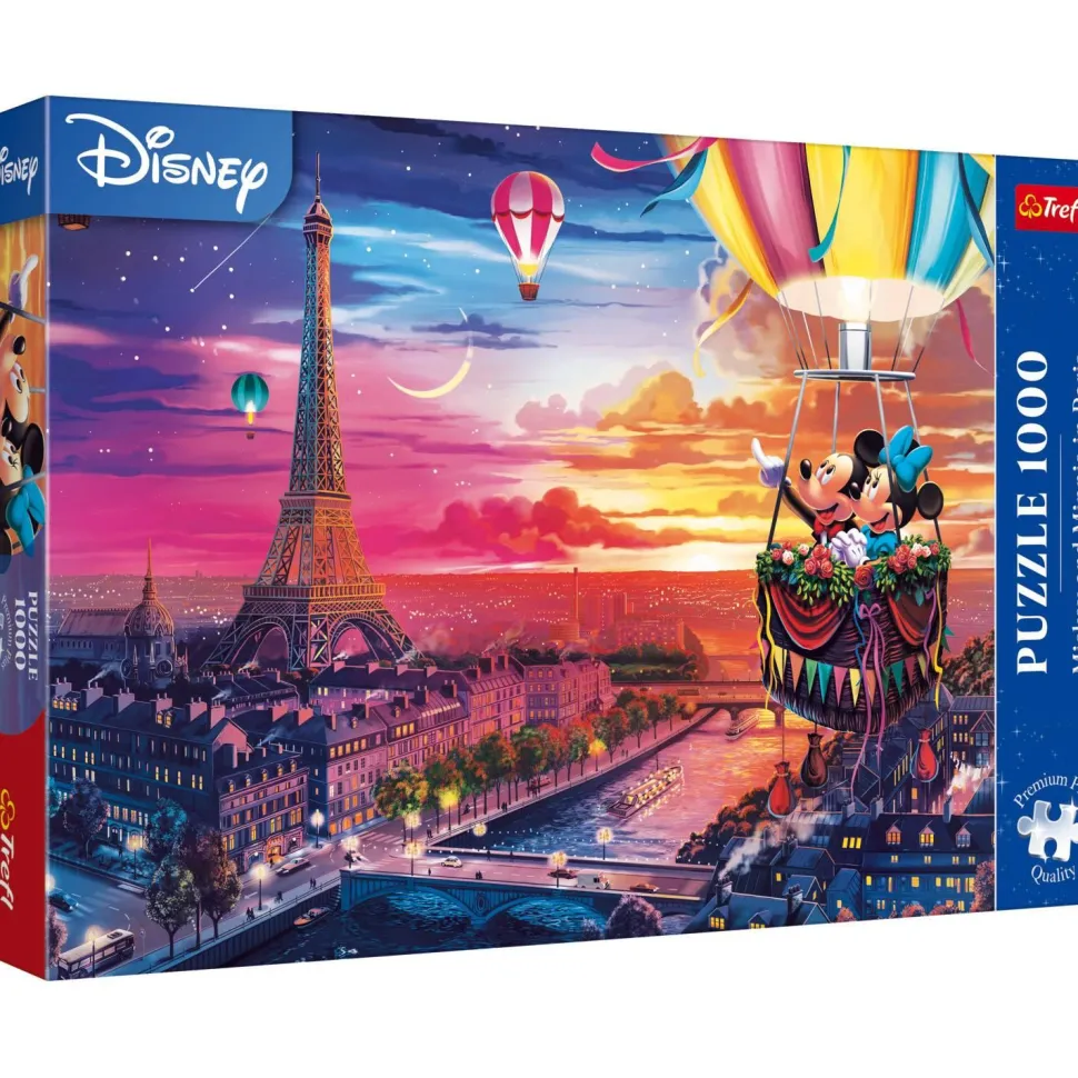 Puzzle 1000 pièces Premium Plus : Mickey et Minnie à Paris - Trefl