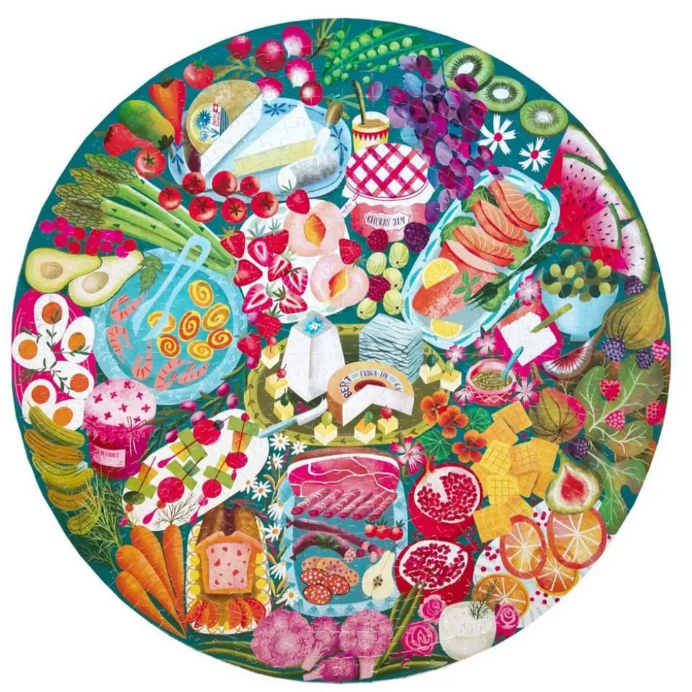 Puzzle 500 pièces Rond : Charcuterie - Eeboo