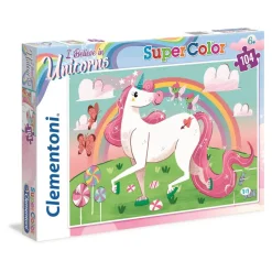 Puzzle 104 pièces Supercolor : Licornes - Clementoni