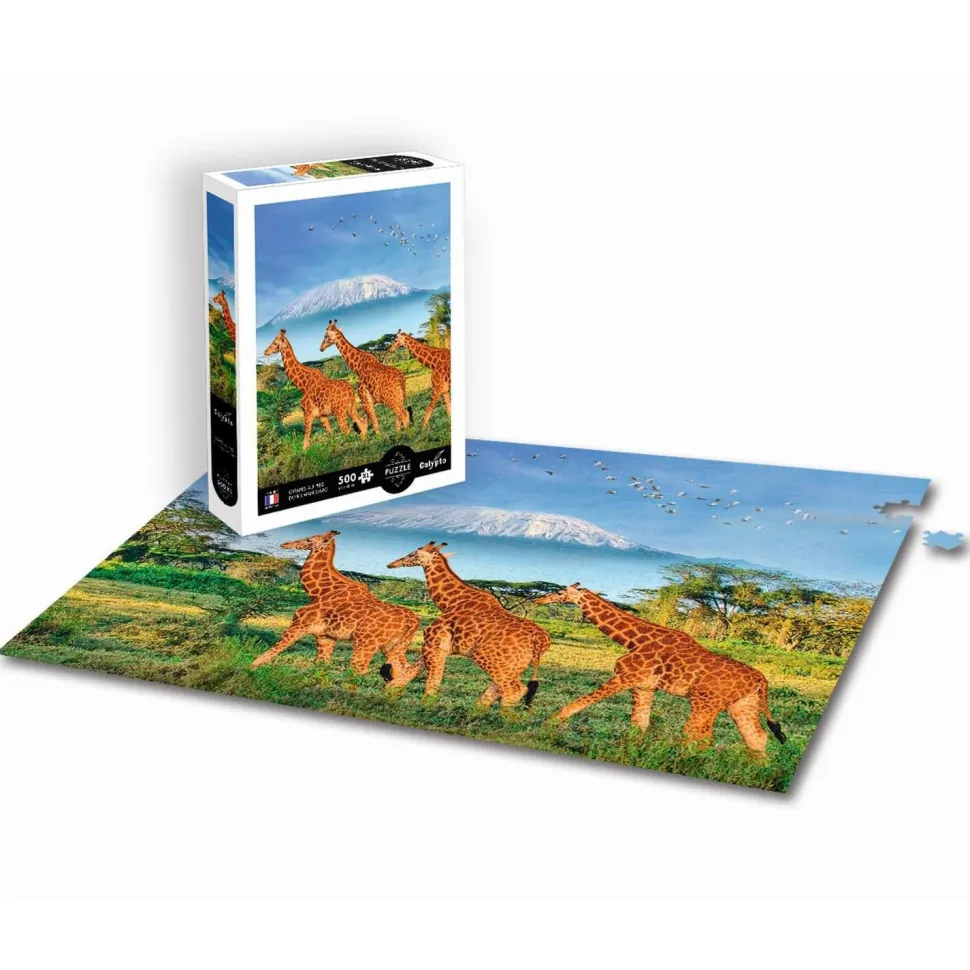 Puzzle 500 pièces XL : Girafes au pied du Kilimandjaro - Sentosphère