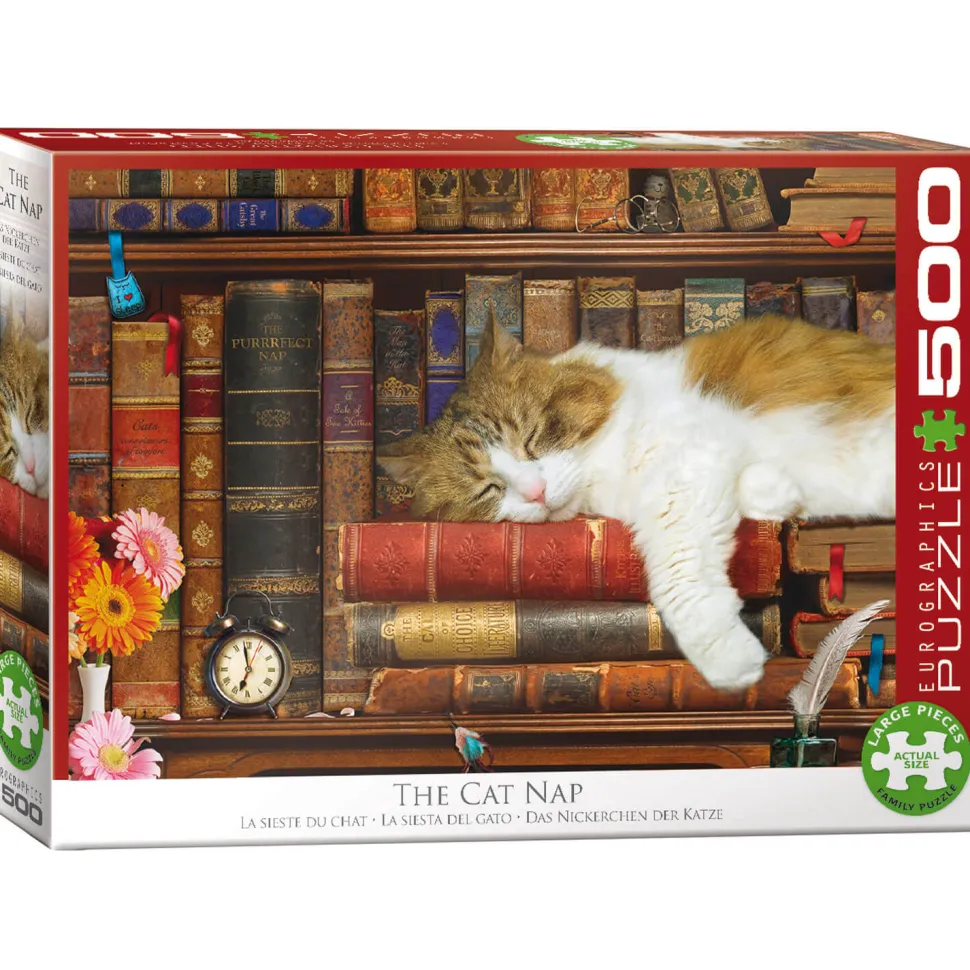 Puzzle 500 pièces XL : La sieste du chat - Eurographics