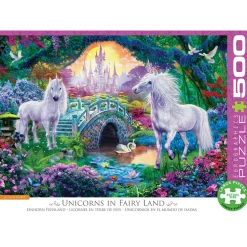 Puzzle 500 pièces XL : Licornes au pays des fées - Eurographics