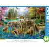 Puzzle 500 pièces XL : Loups au bord du lac - Eurographics