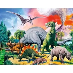 Puzzle 100 pièces XXL : Au milieu des dinosaures - Ravensburger