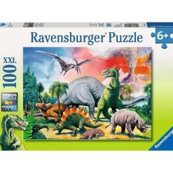 Puzzle 100 pièces XXL : Au milieu des dinosaures - Ravensburger