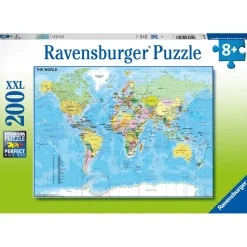 Puzzle 200 pièces XXL : Carte du Monde - Ravensburger