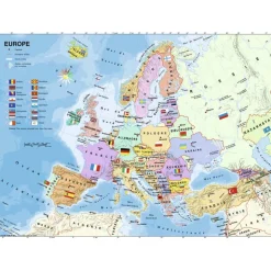 Puzzle 200 pièces XXL : Carte d'Europe - Ravensburger