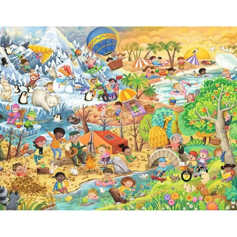 Puzzle 100 pièces XXL : Les 4 saisons - Ravensburger