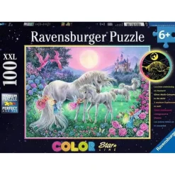 Puzzle 100 pièces XXL - Licornes au clair de lune (Collection Starline) - Ravensburger