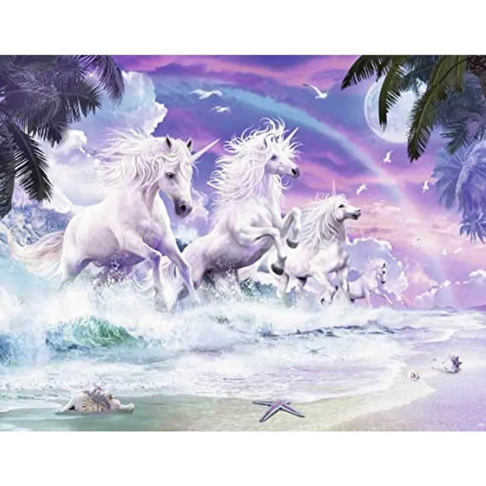 Puzzle 150 pièces XXL : Licornes sur la plage - Ravensburger