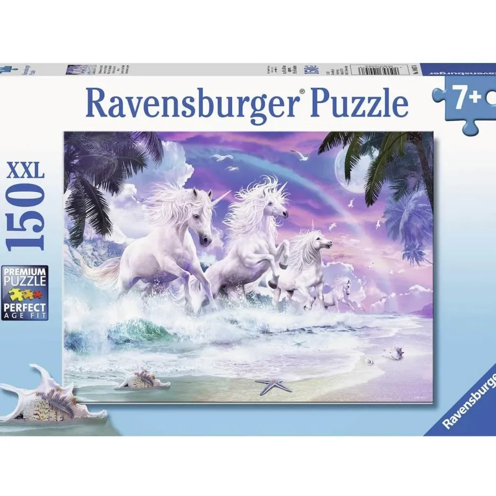 Puzzle 150 pièces XXL : Licornes sur la plage - Ravensburger