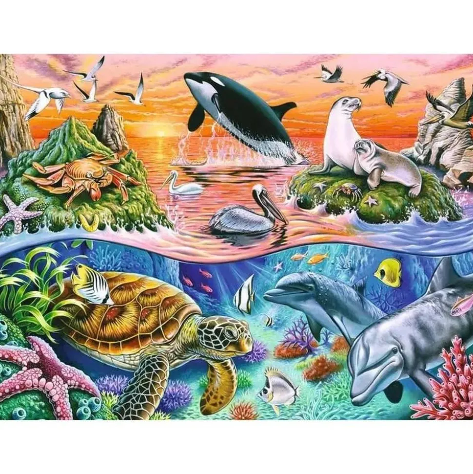 Puzzle 100 pièces XXL - L'océan coloré - Ravensburger