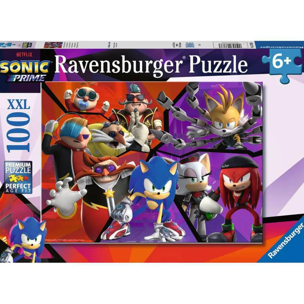 Puzzle 100 pièces XXL : Rien ne peut arrêter Sonic - Ravensburger
