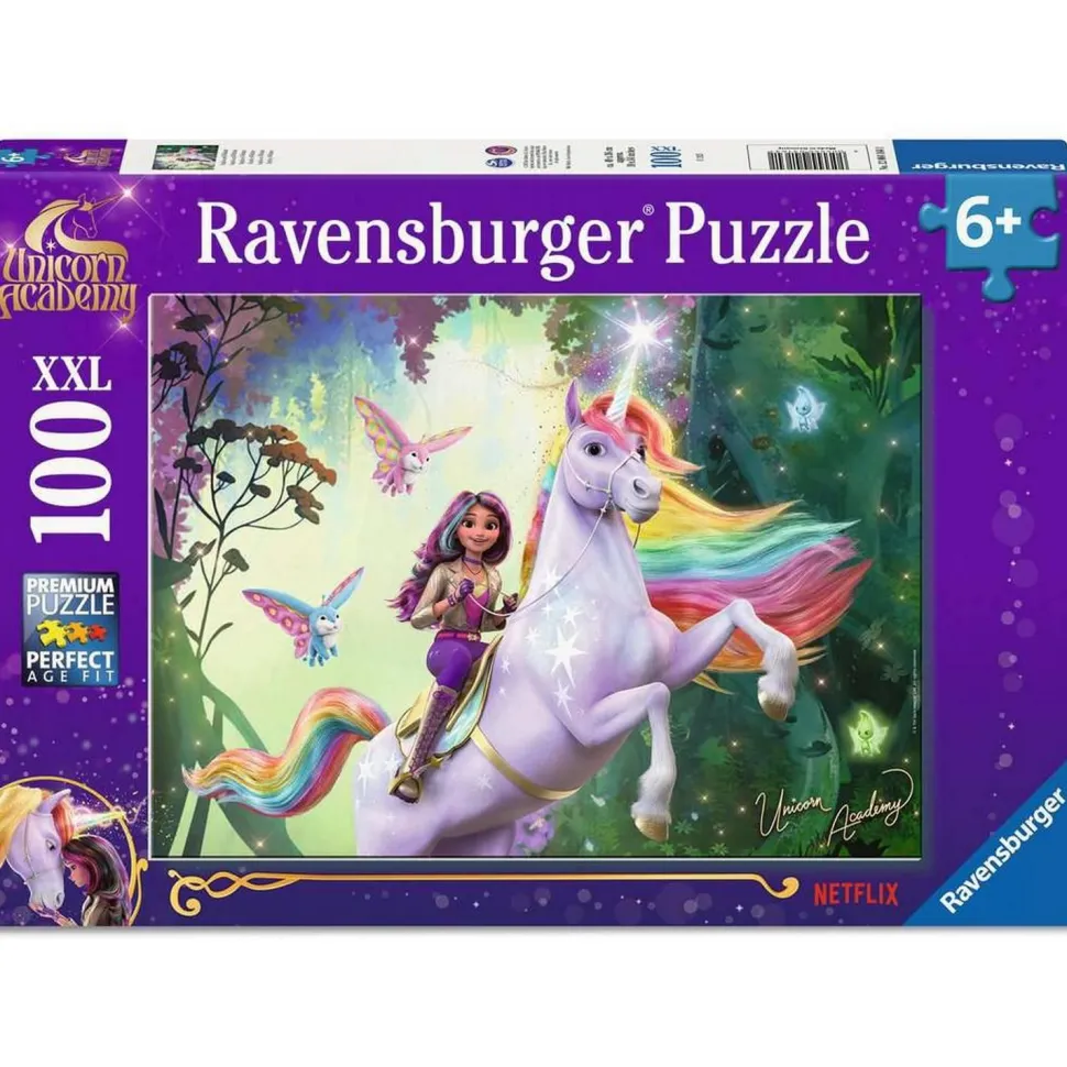 Puzzle 100 pièces XXL : Sophia et Wildstar - L'école des licornes - Ravensburger