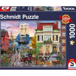 Puzzle 1000 pieces : Bateau dans le port - Schmidt