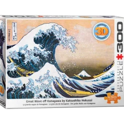 Puzzle 300 pieces XL : 3D Lenticulaire : La grande vague de Kanagawa, Katsushika Hokusai - Eurographics