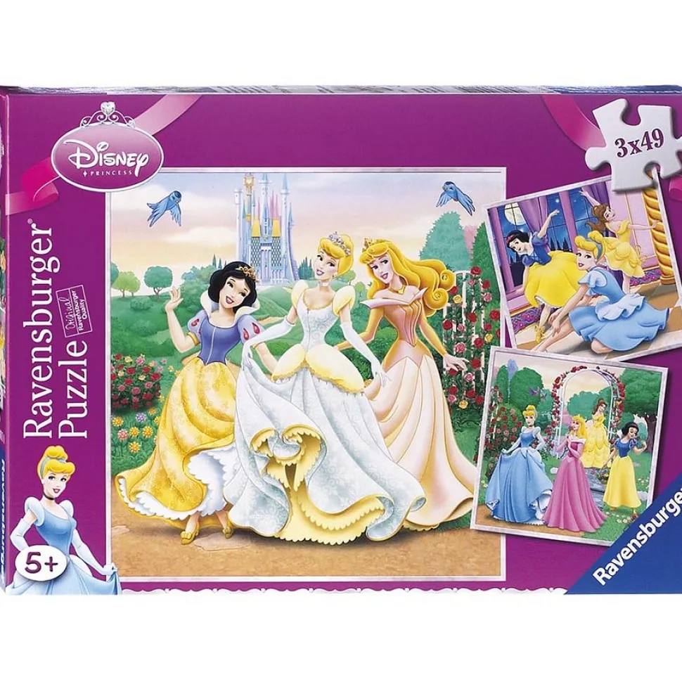 Puzzle 3 x 49 pièces - Disney Princesses - Ravensburger