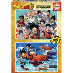 Puzzle 2 x 100 pièces : Dragon Ball - Educa