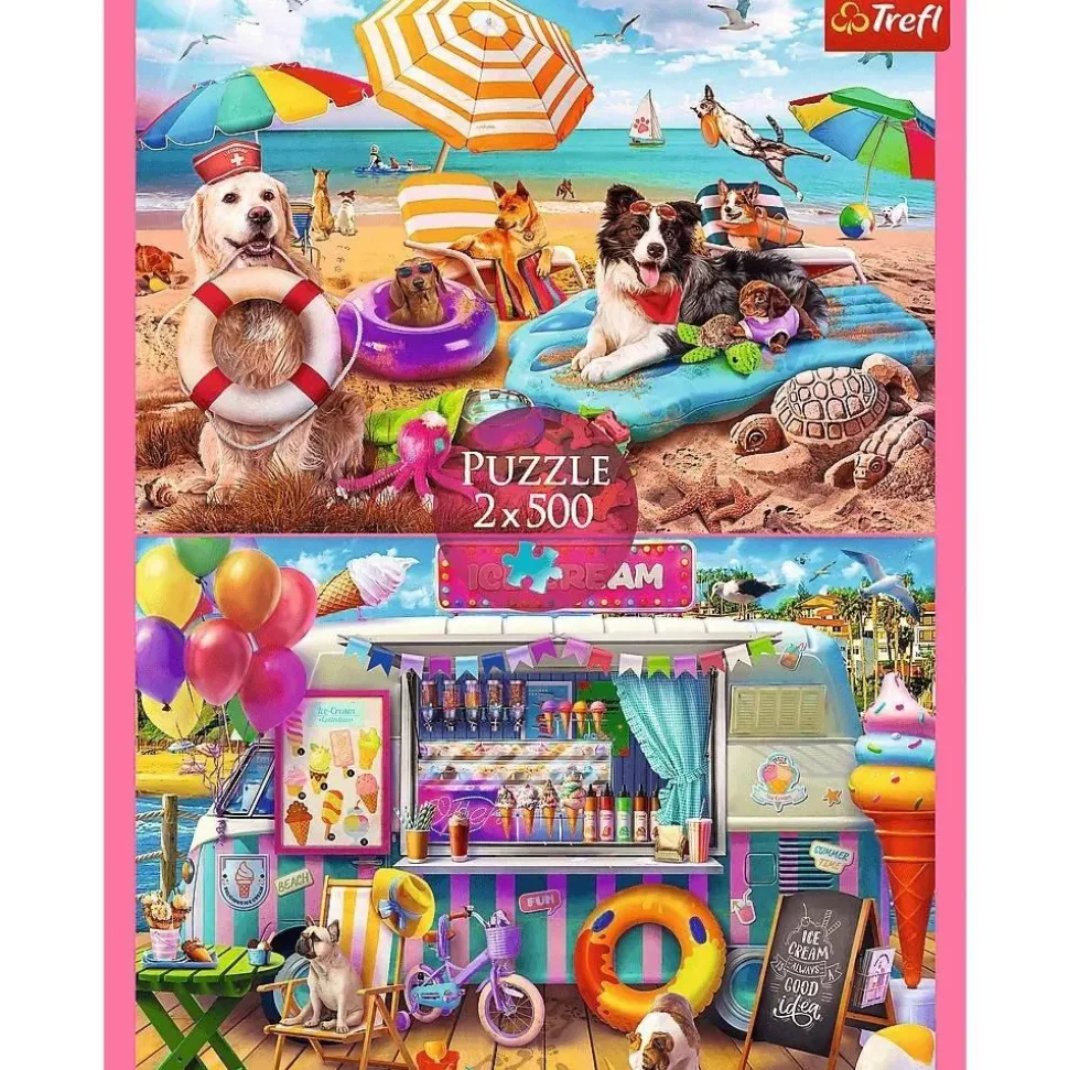 Puzzle 2 x 500 pièces : L'été - Trefl